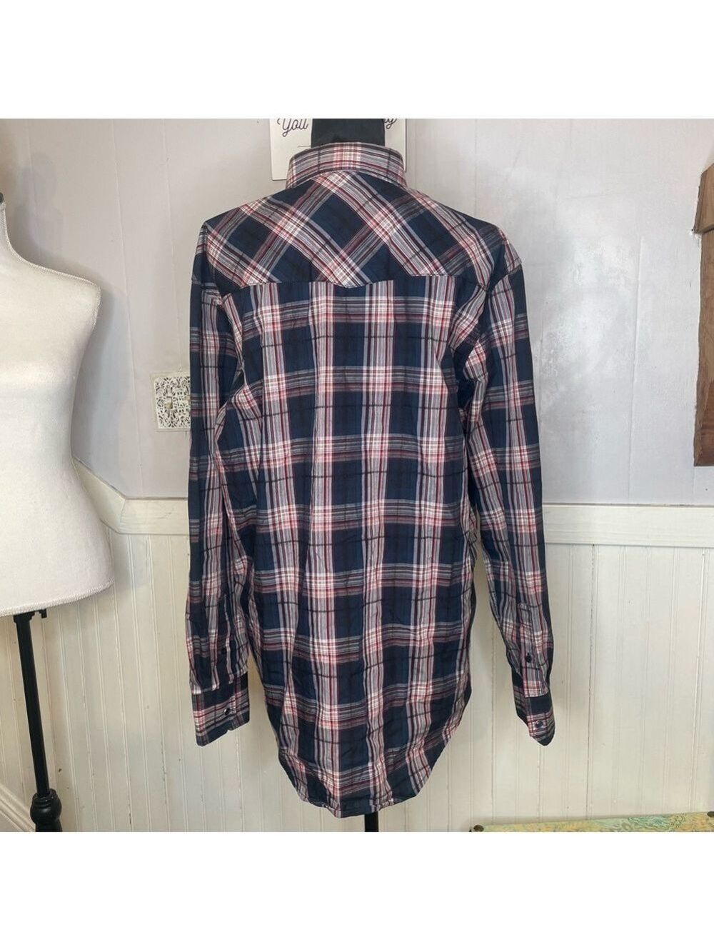 Costal Men’s Western Plaid Snap Button Shirt XL - Picture 5 of 14